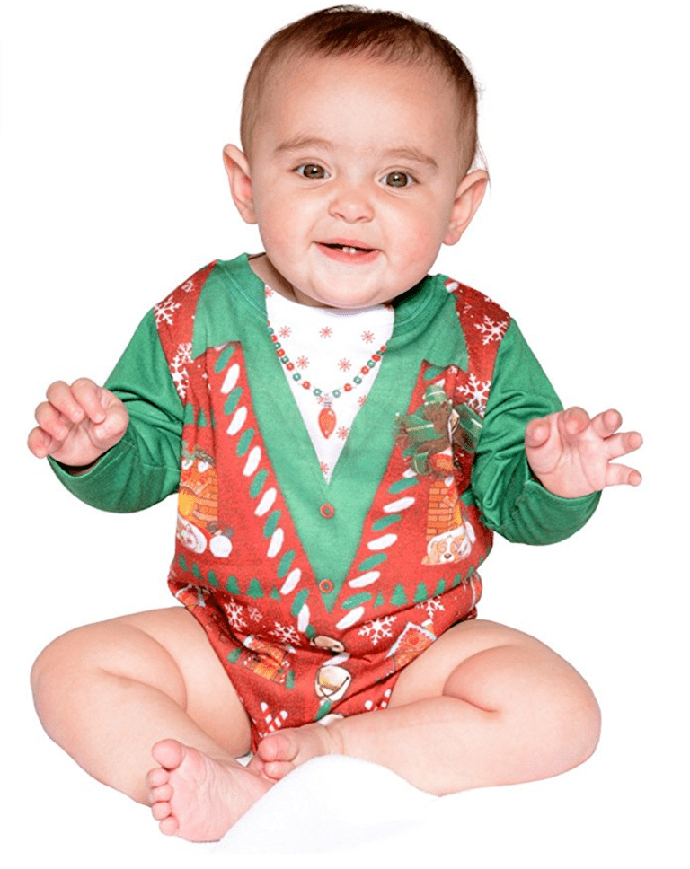 13 סצינות מכוערות חג המולד סוודרים לתינוקות