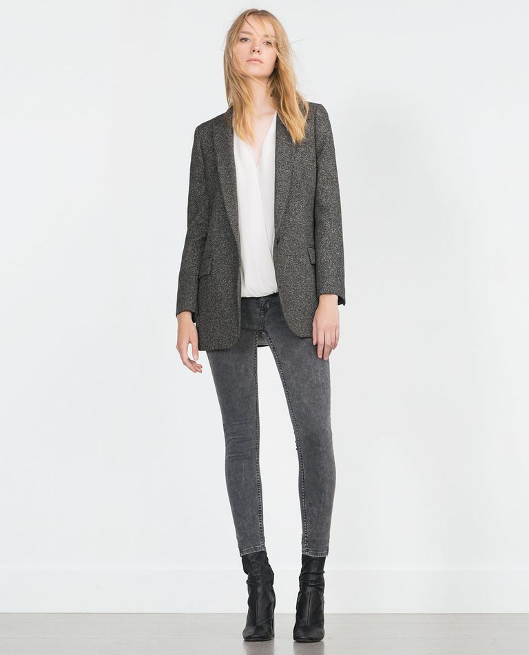 זארה grey jeans and blazer