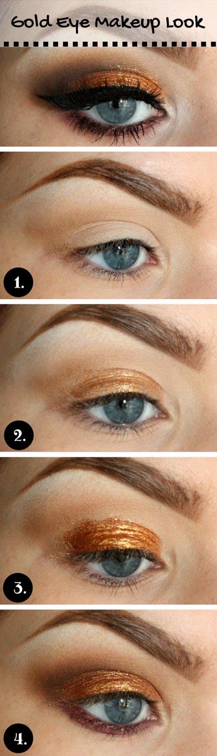 Altın Eye Makeup Tutorial for Blue Eyes