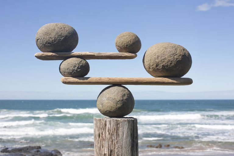 Rocks balanced in perfect harmony.
