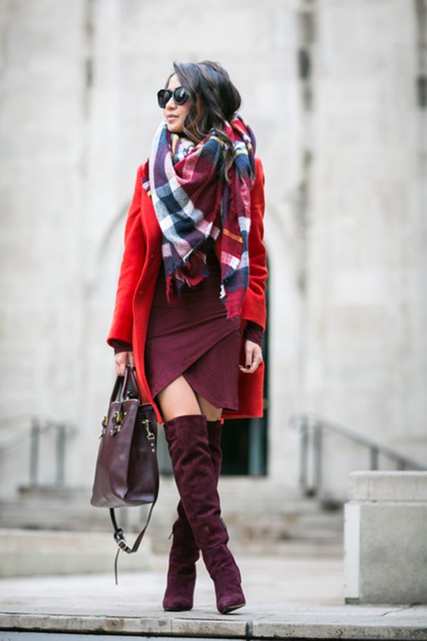 Burgundia and Red Outfit 