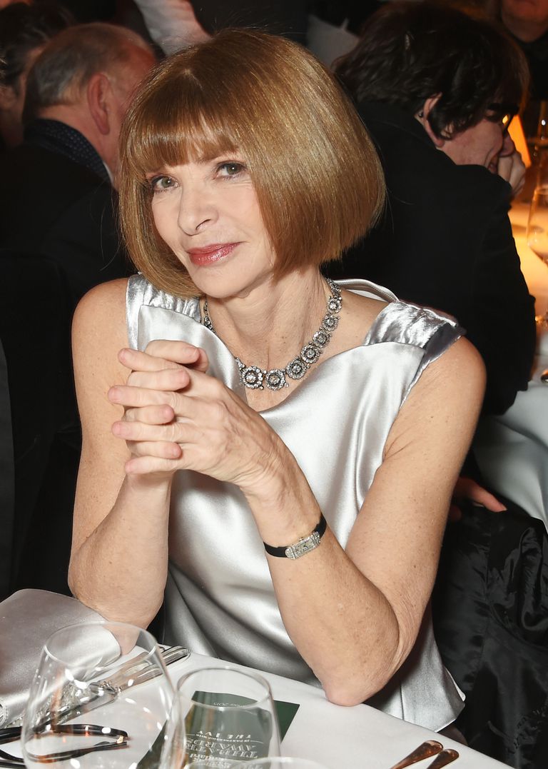 Anna Wintour with a blunt bob
