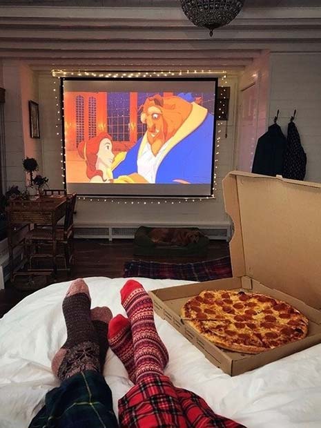 Film Night and Pizza for Valentine's Day