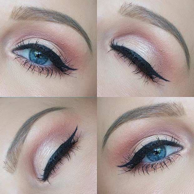 Rózsaszín Everyday Makeup Look for Blue Eyes