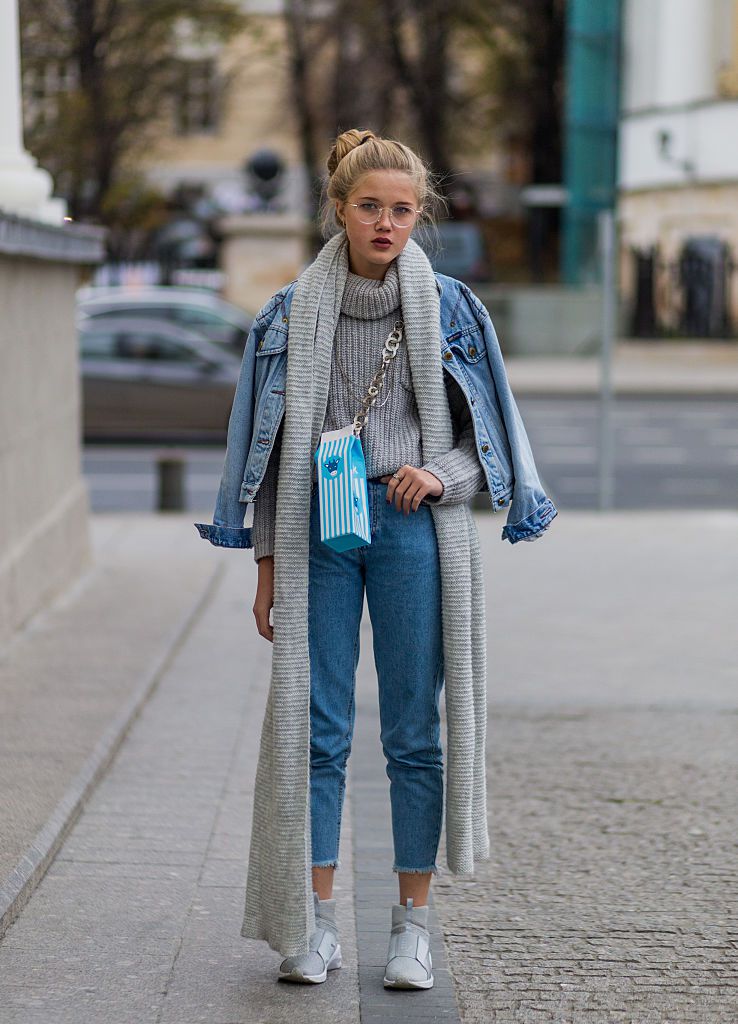 ถนน style winter jeans