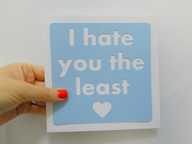 मैं Hate you the Least Card 