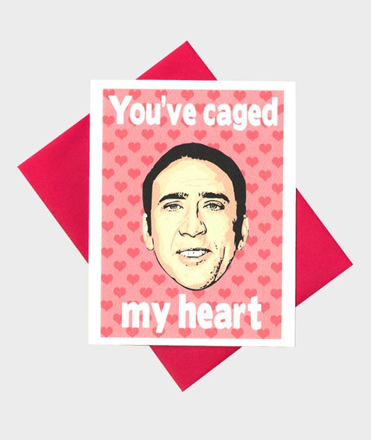 Ницолас Cage Valentines Day Card