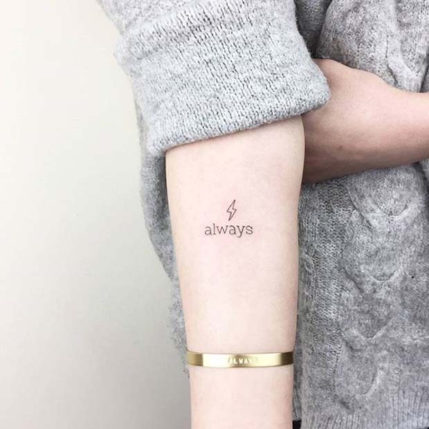 चलचित्र Quote Small Tattoo Idea for Women
