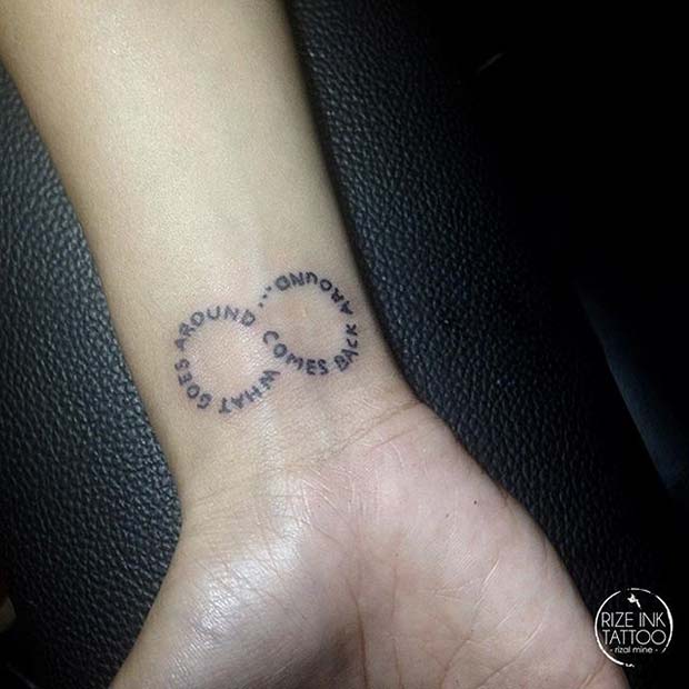 कर्मा Small Tattoo Idea for Women