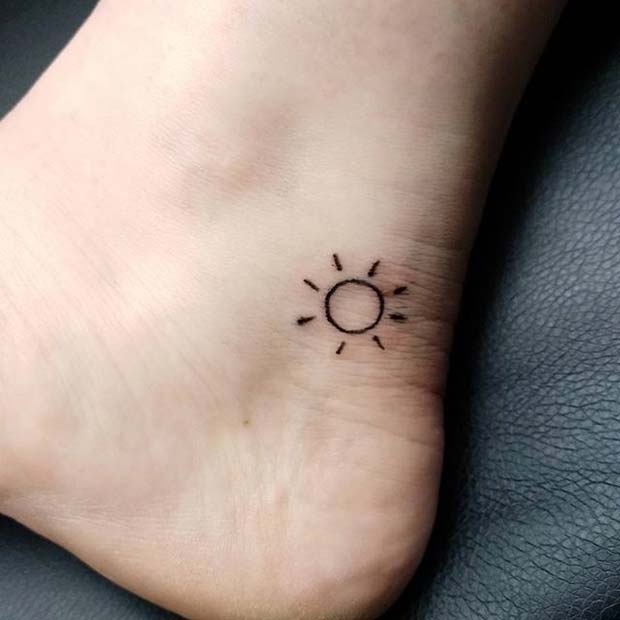 प्यारा Sunshine Small Tattoo Idea for Women