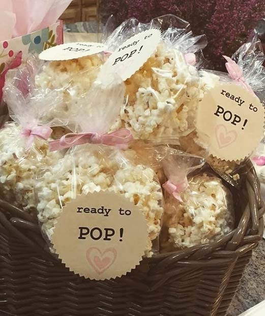 Pripravljen to Pop Popcorn - Baby Shower Favor Idea