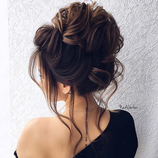 Mare Updo with wisps of Hair Idea for Prom