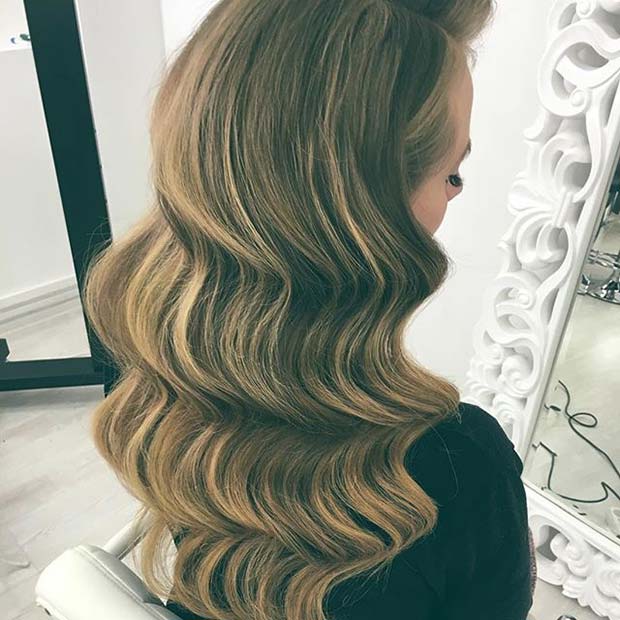 विंटेज Glamour Wave Hair Idea for Prom