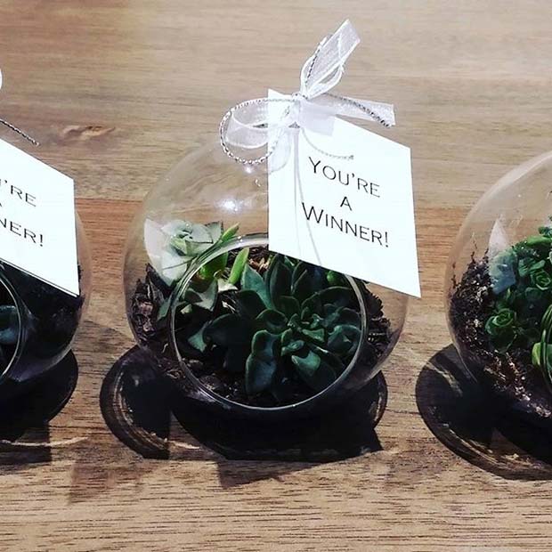 Yeşil Mini Terrarium Prize Idea for Bridal Shower Games