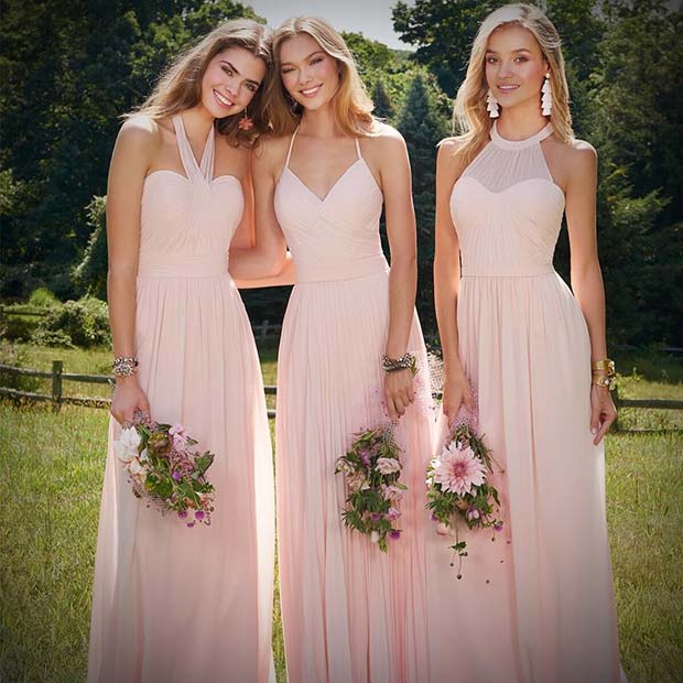 Fény Pink Bridesmaid Dresses