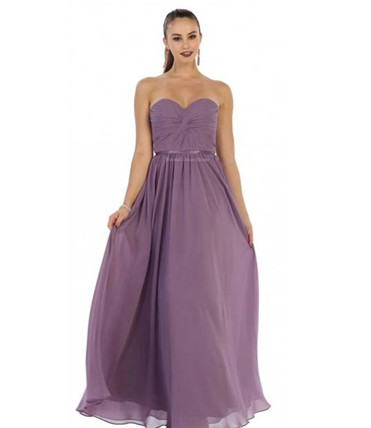 सुंदर Purple Bridesmaid Dress Idea