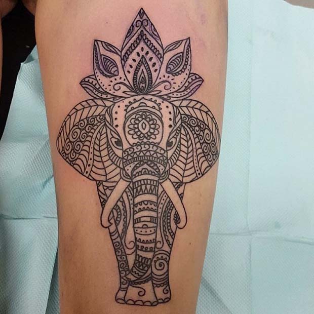 Beyan Elephant Leg Tattoo for Elephant Tattoo Ideas