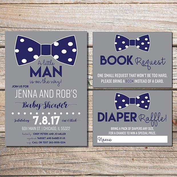 Davet, Book Request and Raffle Idea for Boy's Baby Shower