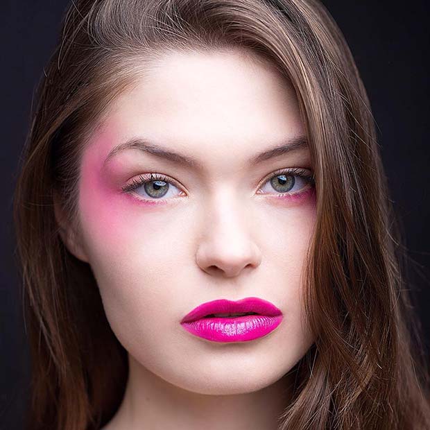 बैंगनी Lip Color For Spring Makeup Idea