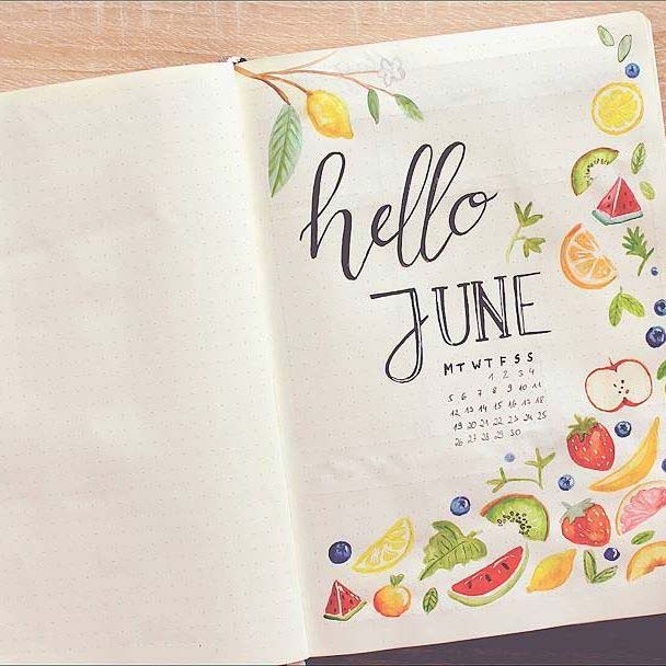 नया Month Page for Bullet Journal Ideas