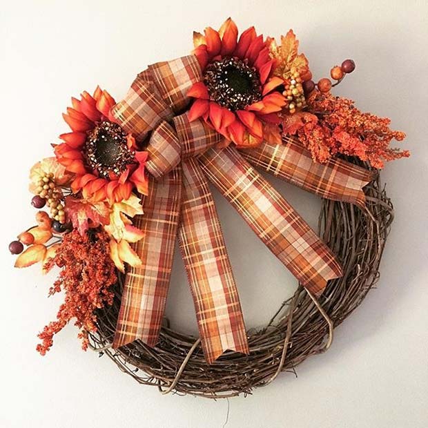 cvijetan Fall Wreath for Fall Home Decor Ideas