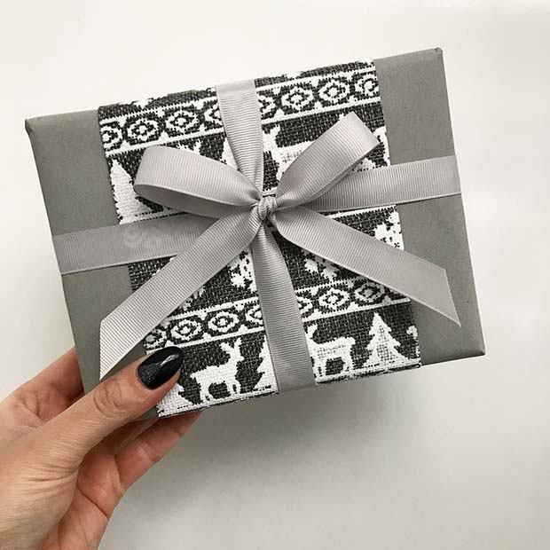 Ünnepies Grey Gift Wrap