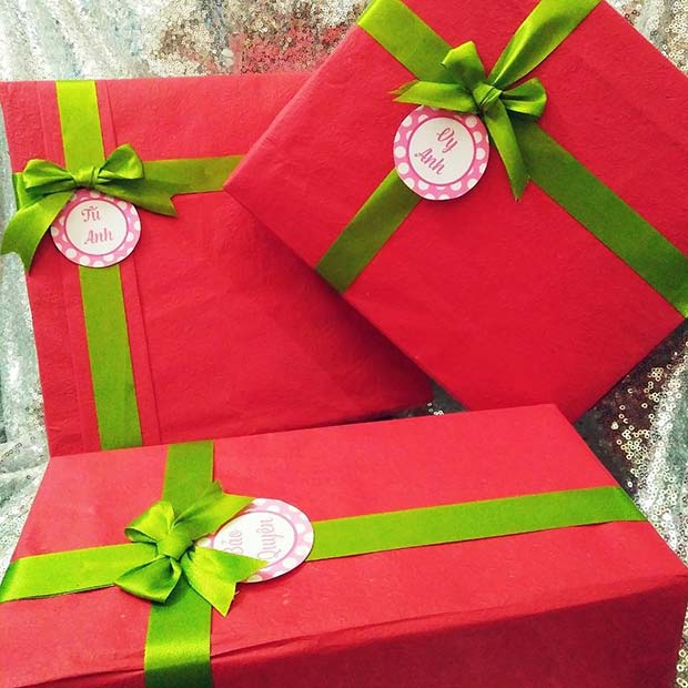 กล้า Red and Green Christmas Wrapping 