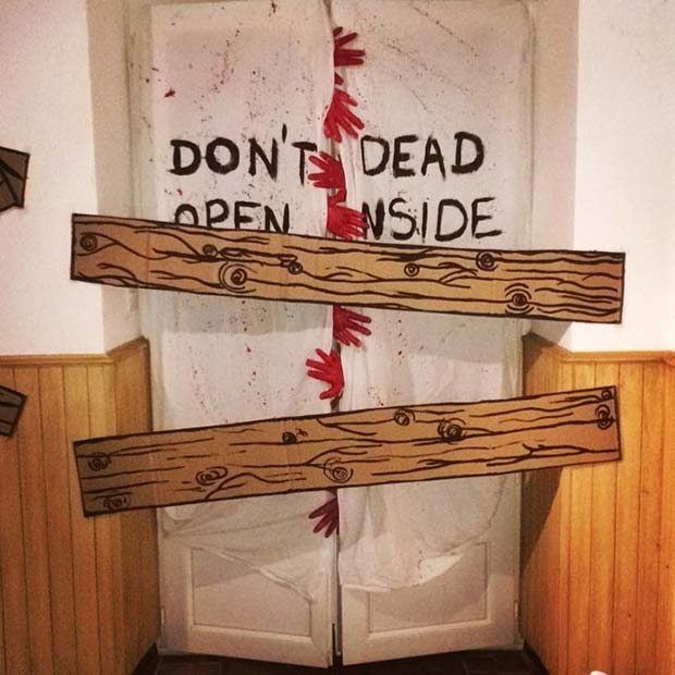 Zombie Door Decoration for DIY Halloween Decor 