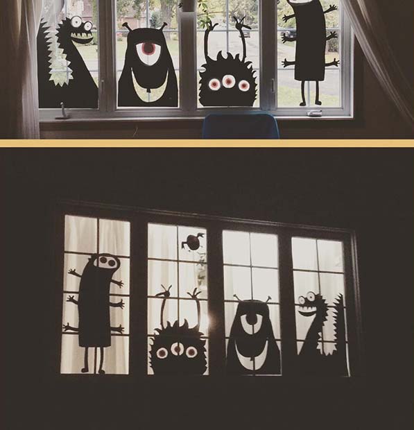 pencere Monsters for DIY Halloween Decor 