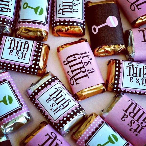 Det's a Girl Chocolates for Baby Shower