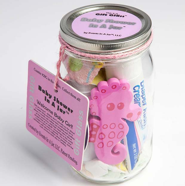 Bebis Shower Gift Jar Idea for Girls