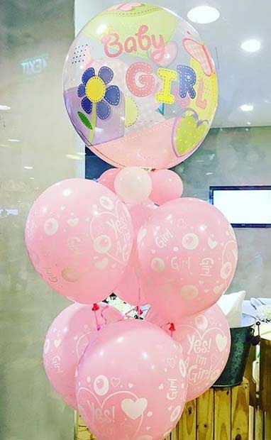 बच्चा Girl Balloons for Baby Shower