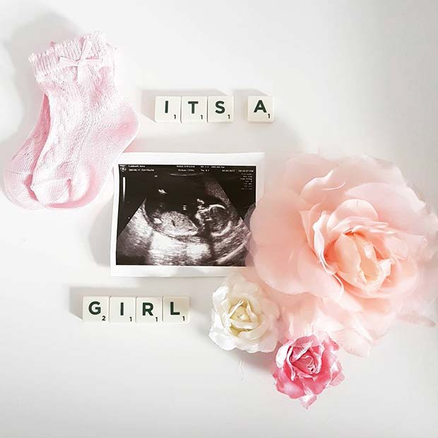 Baby Girl Scan Photo Gender Reveal