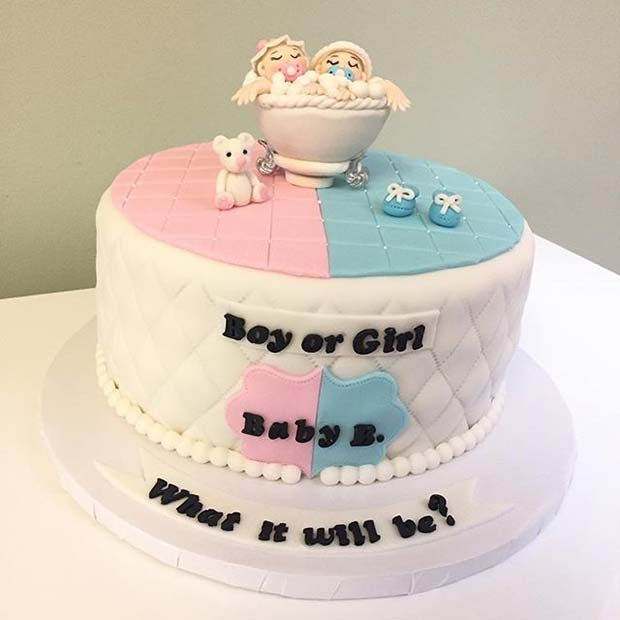 Cinsiyet Reveal Cake Idea