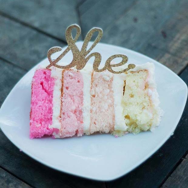 यह's a Girl Pink Cake for Gender Reveal 