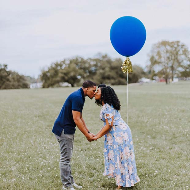 Egyszerű Blue Balloon Gender Reveal