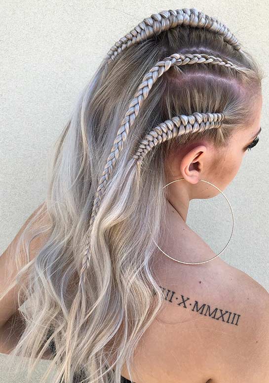 Poletje Braided Hairstyle for Festivals by @antestradahair