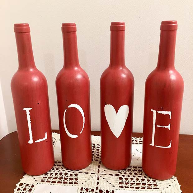 Ljubav Bottle Valentine's Day Decor
