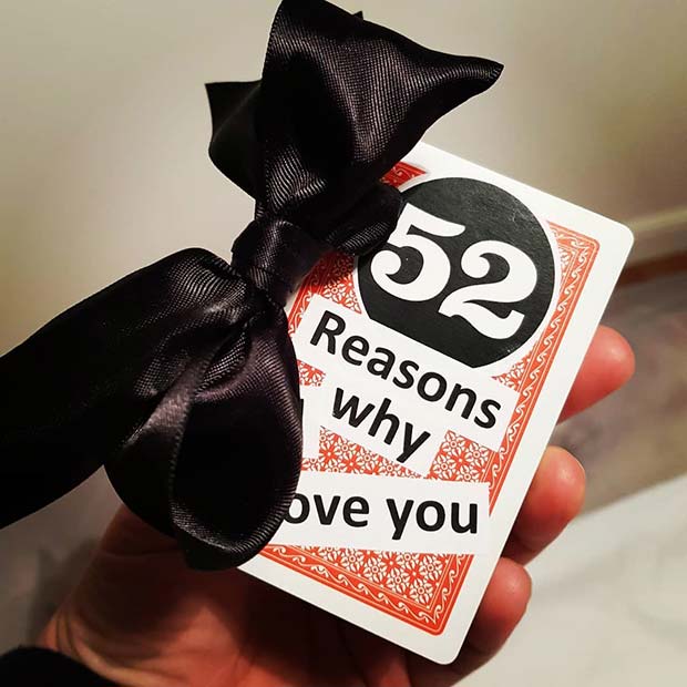 52 Reasons Why I Love You DIY Gift