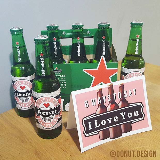 Valentine's DIY Beer Gift Idea