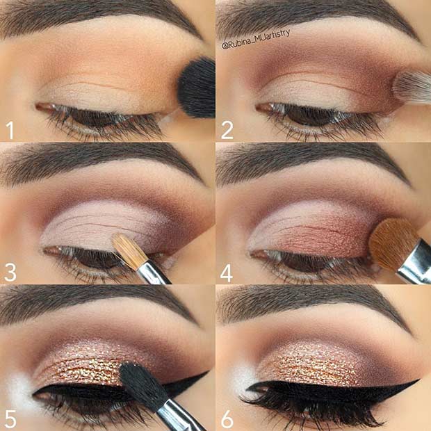 आसान Glitter Step by Step Makeup Tutorial