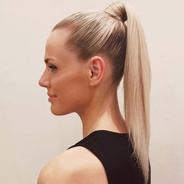 neted High Ponytail for Elegant Ponytail Hairstyles 