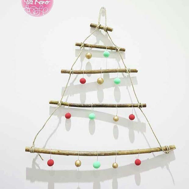 Trä Christmas Tree Decoration