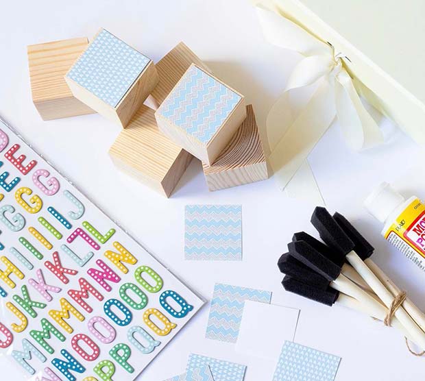 Prilagojeno Blocks for Baby Shower Game Ideas
