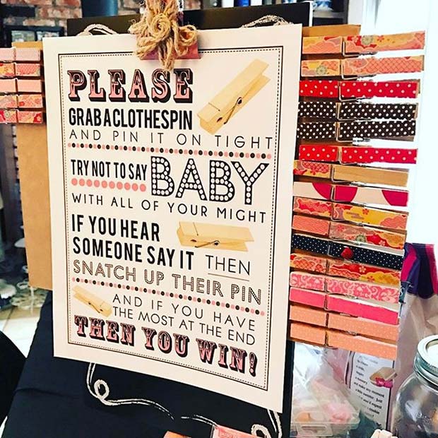 don't Say Baby Game for Baby Shower