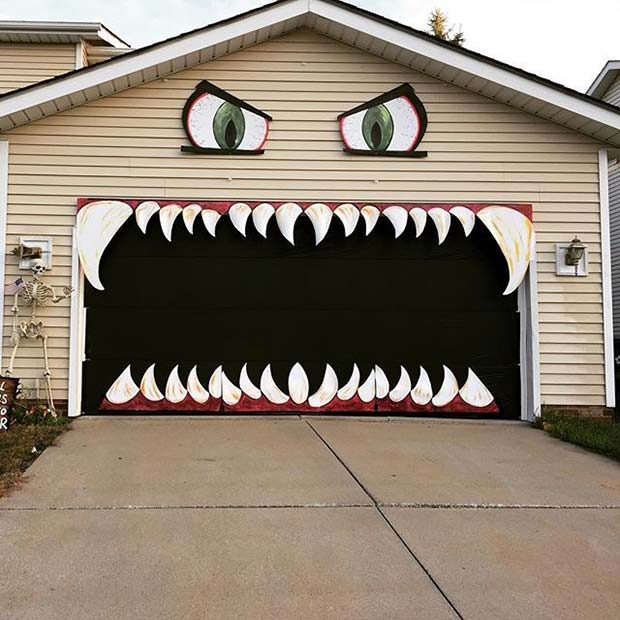 डरावना Garage Decoration for Fun DIY Halloween Party Decor