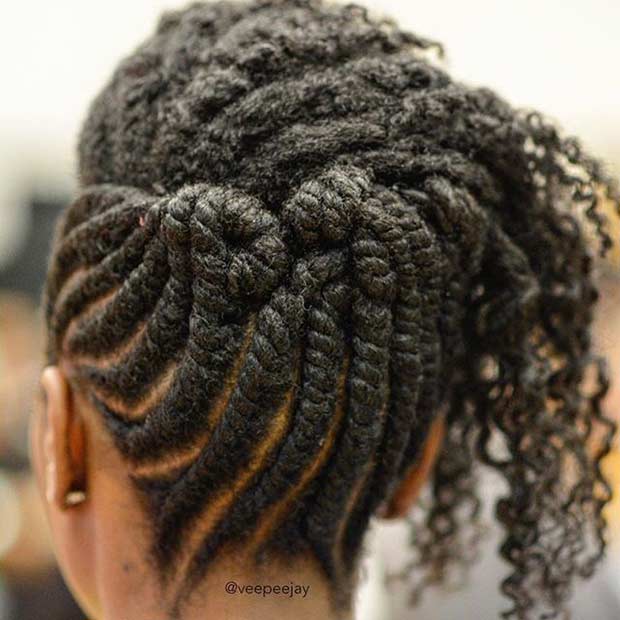 Ravan Twist and Twist Out Updo Hairstyle