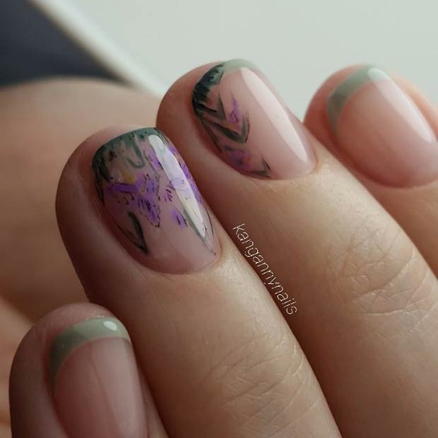 Pomlad Nail Art Design for Short Nails