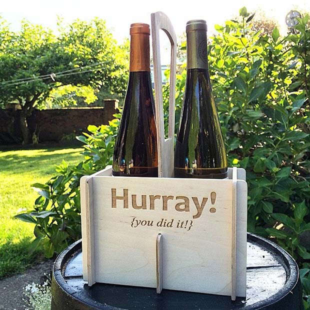 Vino Carrier Centerpiece or Gift Idea for Graduation Party