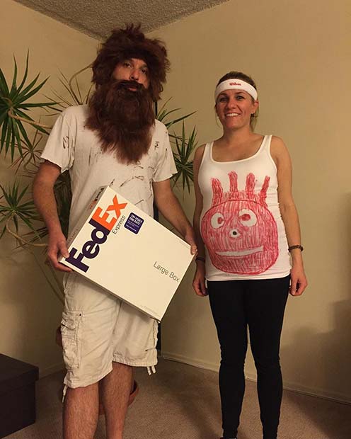Rolig Castaway Couples Costume for Halloween Costumes for Pregnant Women